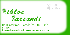 miklos kacsandi business card